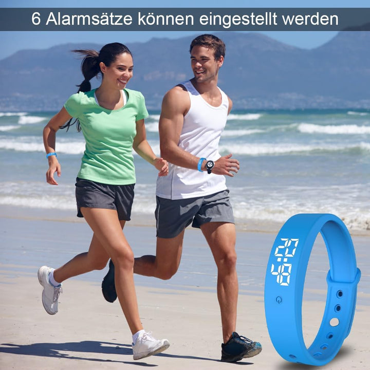 Vibrationswecker Armband, Vibrationsalarm Erinnerung Uhr, Armband Wecker Vibration mit Timer, Trinke