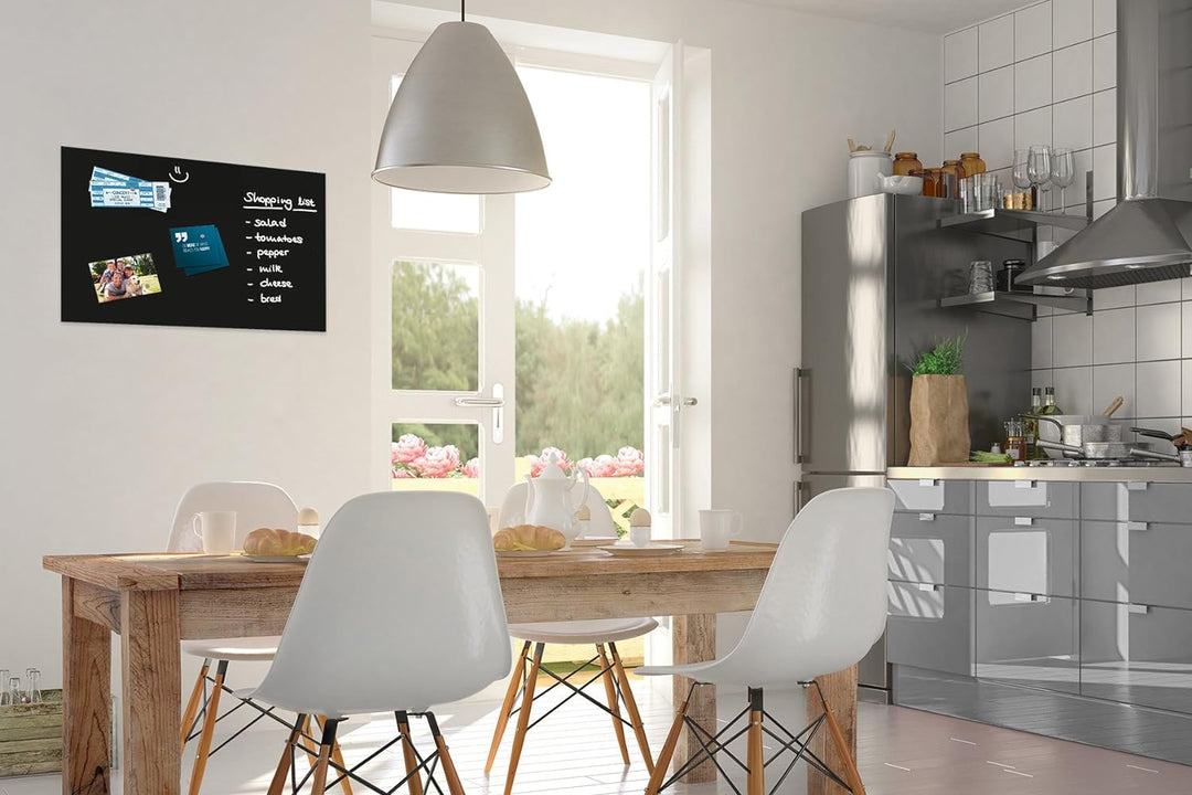 Be!Board B1201 Glas-Magnettafel schwarz, 60 x 40 cm, Memoboard magnetisch schwarz 60 x 40 cm, schwar