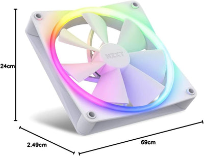 Nzxt F140 RGB Fans - RF-R14DF-W1 - Erweiterte Anpassung der RGB-Beleuchtung – Flüsterleise Kühlung –