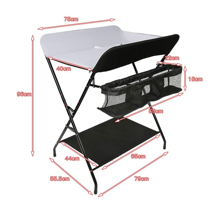 Wickeltisch und Badewanne 2-in-1 für Babys - Von Geburt bis 12 Monate (bis zu 25 kg) - Faltbar und T