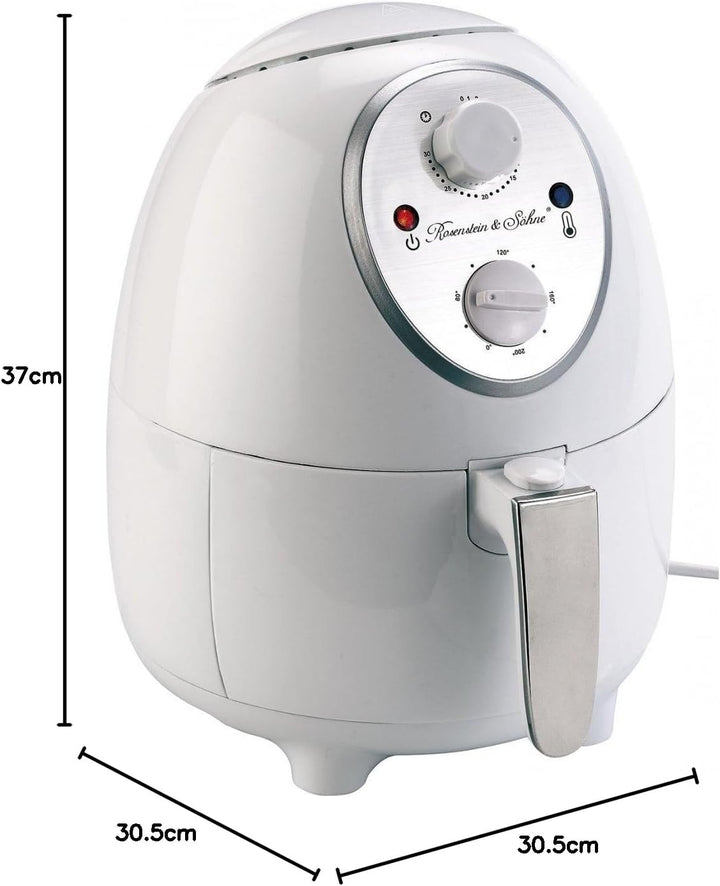 Rosenstein &amp; Söhne Heissluftfriteuse: Multi-Heissluft-Fritteuse zum fettarmen Frittieren, 1.400 W, 2