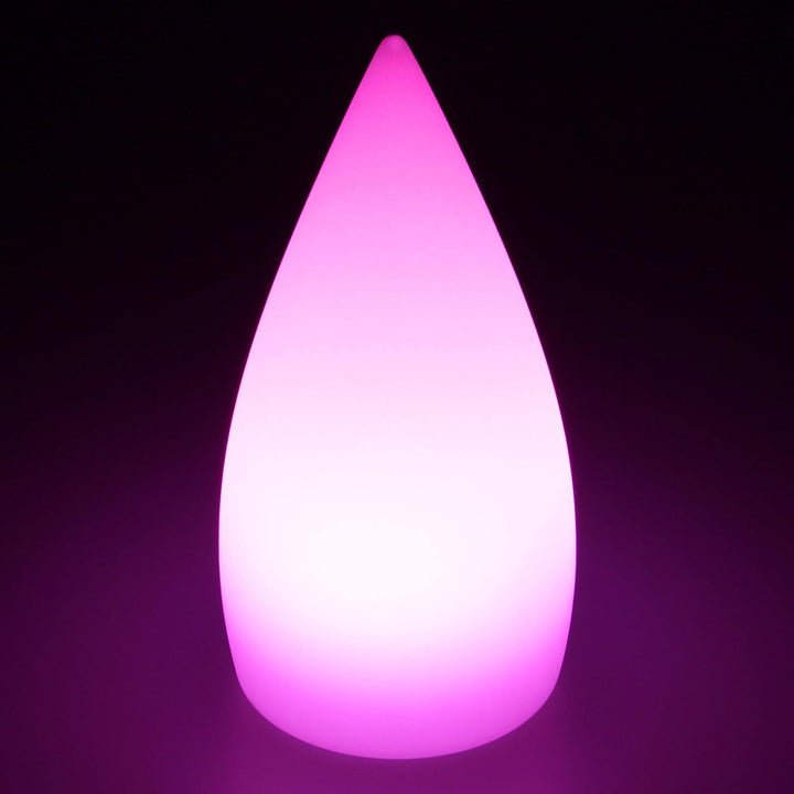 LED-Highlights Deko Lampe Kegel Garten Leuchte 12 x 24 cm rund Batterie Akku kabellos Farbwechsel bu