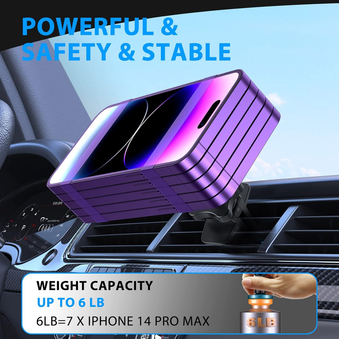 OHLPRO MagSafe Autohalterung mit Ladefunktion, Magnetischer Auto-Handyhalter und Kfz-Ladegerät für A