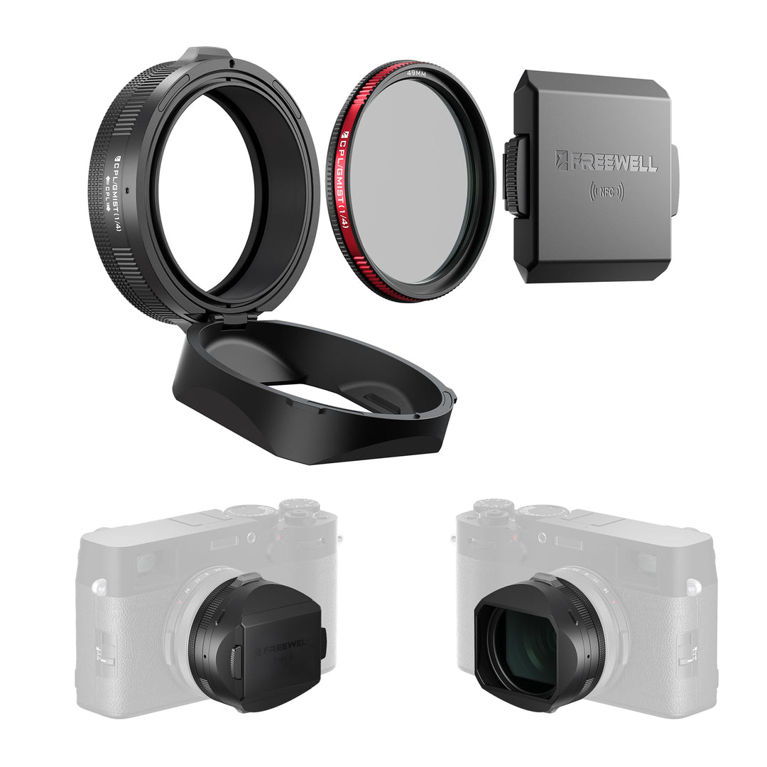 Freewell The Real Gegenlichtblende - Hybrid CPL/Mist Filter, Flipable, Touchless Filterbetrieb für F