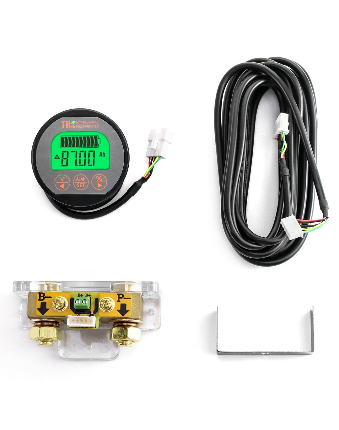 QWORK Battery Monitor Voltmeter Ammeter, Voltage Range 8V-80V and up to 500A, Voltage Current Meter