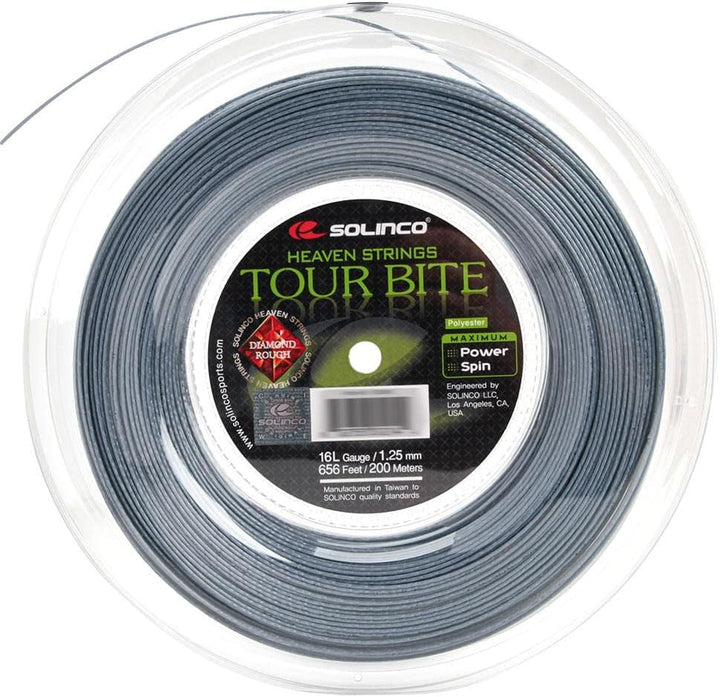 Solinco Tour Bite Diamond Rough Saitenspule, Silber, 1,2 mm 1,25 silber, 1,25 silber
