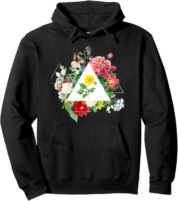 Vintage Botanical Beautiful Floral Flower Power Pullover Hoodie
