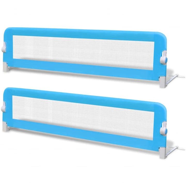 vidaXL 2x Bettschutzgitter Blau 150 cm Bettgitter Kinderbettgitter Kinderbett 150 x 36,5 x 42 cm/2x