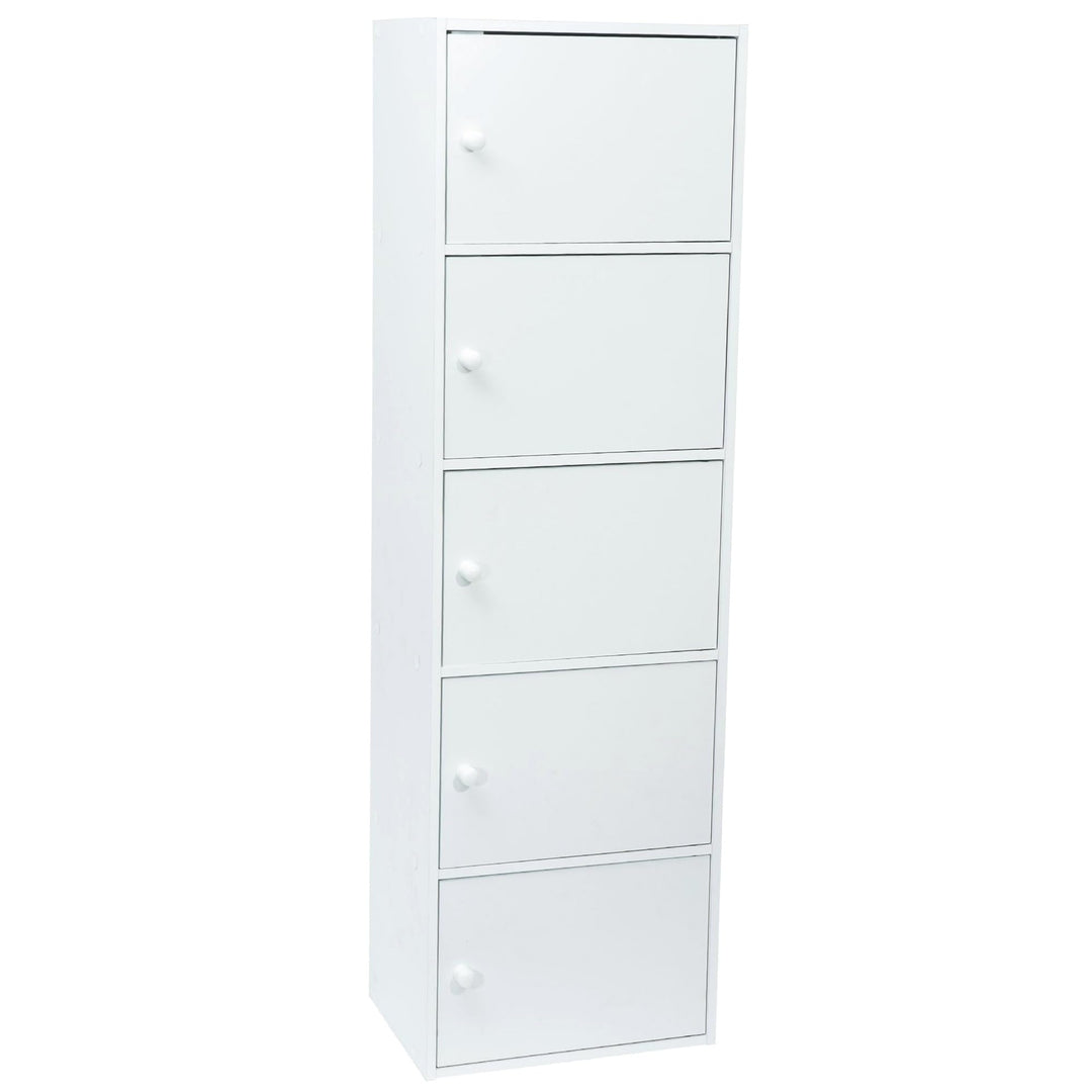 WERKA PRO Weisses Möbel mit Türen 5 Türen (133 x 40 x 29 cm) 5 Türen (133 x 40 x 29 cm) Weiss, 5 Tür