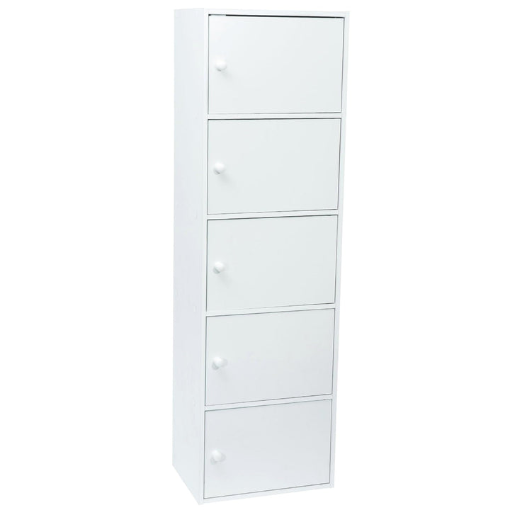 WERKA PRO Weisses Möbel mit Türen 5 Türen (133 x 40 x 29 cm) 5 Türen (133 x 40 x 29 cm) Weiss, 5 Tür