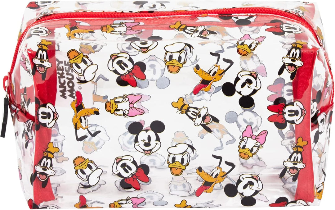 Mickey Mouse Minnie Mouse and Friends transparente Kosmetiktasche für Mädchen und Damen, transparent
