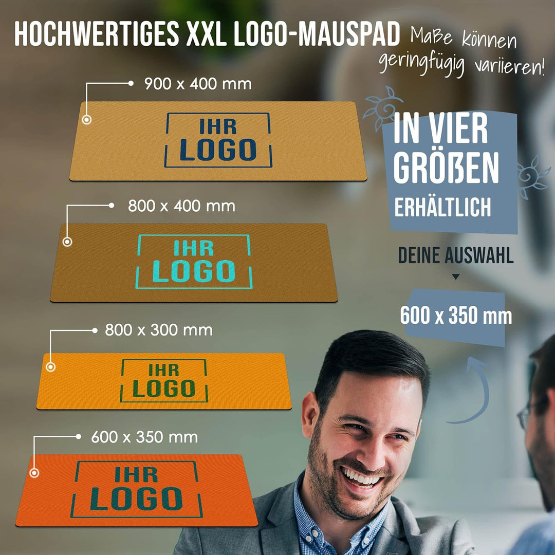 Print Royal PR XXL Mousepad mit Logo und Text selbst gestalten - Personalisierte Geschenke für Chef