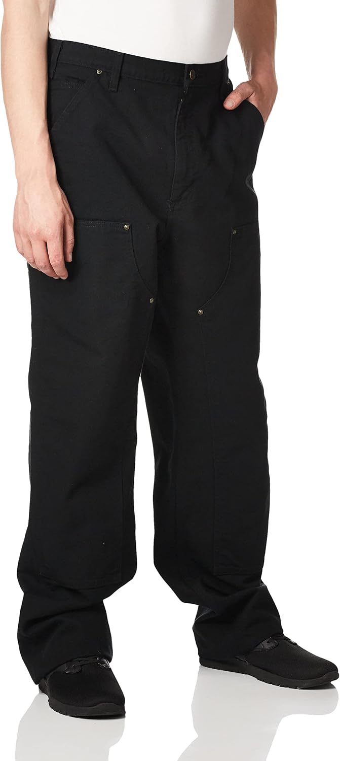 Carhartt Herren-Arbeitshose mit doppelter Vorderseite, lockere Passform, Washed Duck 36W / 32L Schwa
