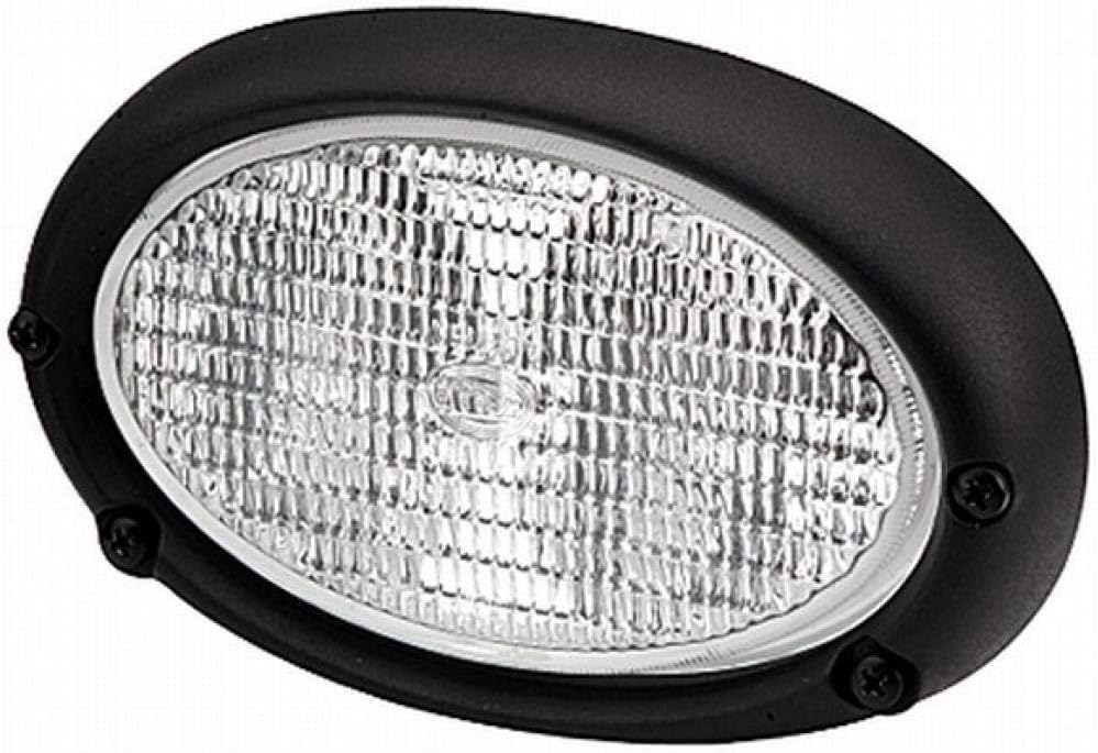 HELLA - Halogen-Arbeitsscheinwerfer - Oval 100 - 12V - Einbau/Schraubanschluss - 4-Punkt Befestigung