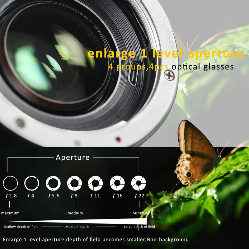 VILTROX EF-EOS M2 0,71x Speedbooster Adapter Autofokus für EF-mount Objektiv für für Canon EOS M Sys