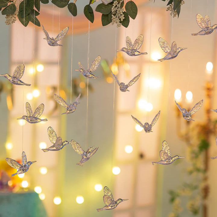 NUPTIO 100 Stücke DIY Fliegenden Vogel Dekorative Decke Hängen Ornamente Weihnachtsbaum für Zuhause