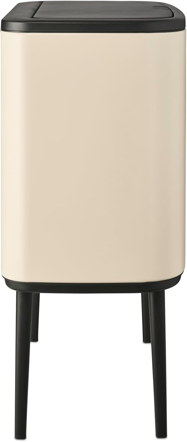 Brabantia - Bo Touch Bin 23+11L - Grosser Mülleimer für die Küche - Soft-Touch-Öffnung - Doppelter M