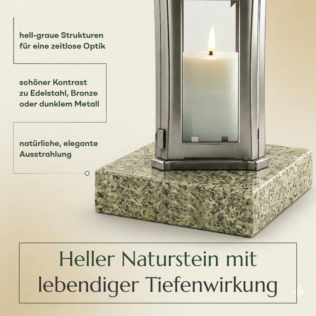 designgrab Lampen- und Vasensockel 20x20x5 cm, poliert, wetterfest, Lampen- und Vasensockel (Schlesi