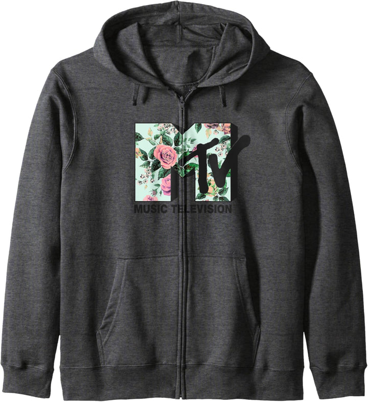 MTV Bunte Blumen Logo V1 Kapuzenjacke