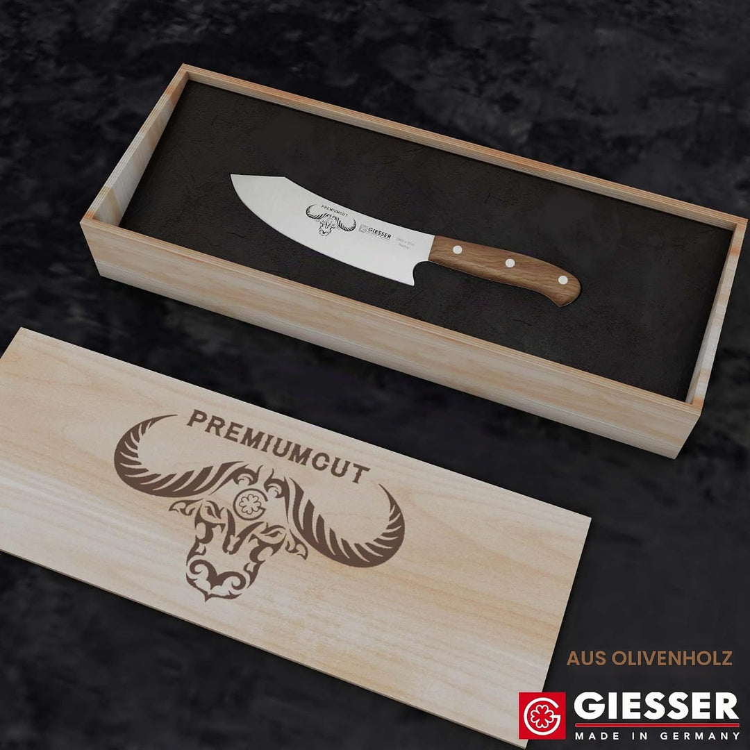 GIESSER seit 1776 - Made in Germany - Kochmesser 20 cm Olivenholz, PremiumCut Chefs No 1, Küchenmess