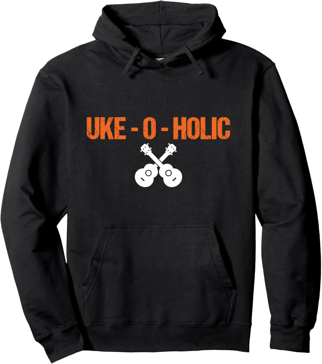Ukeholik Uke Musik Akustik Musikinstrument Gitarrist Pullover Hoodie