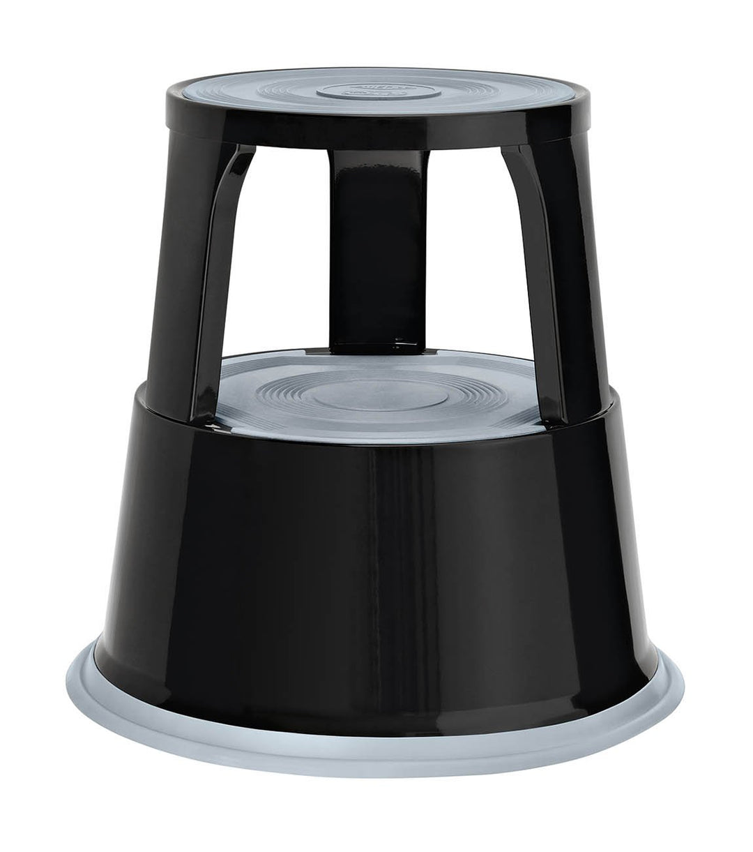 WEDO Metall-Kickstool mit Rollen – robuster Rollhocker aus Stahl mit Federrollen & rutschfester Trit