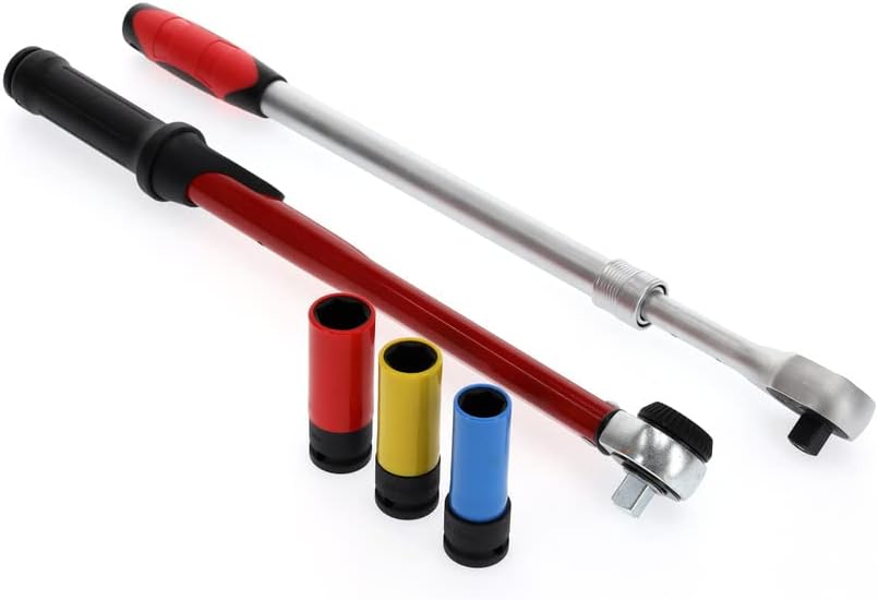 GEDORE red Radwechsel-Satz, Set 3-teilig, gefüllt, Werkzeug für KFZ-Handwerker, Reifenwechsel, R6900