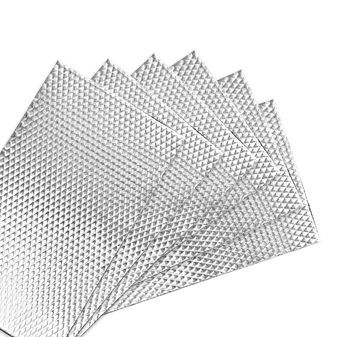 6 Stück Alubutyl selbstklebend, 2mm Dämmmatte selbstklebend - 45x25cm alubutyl Auto Dämmung & Schall