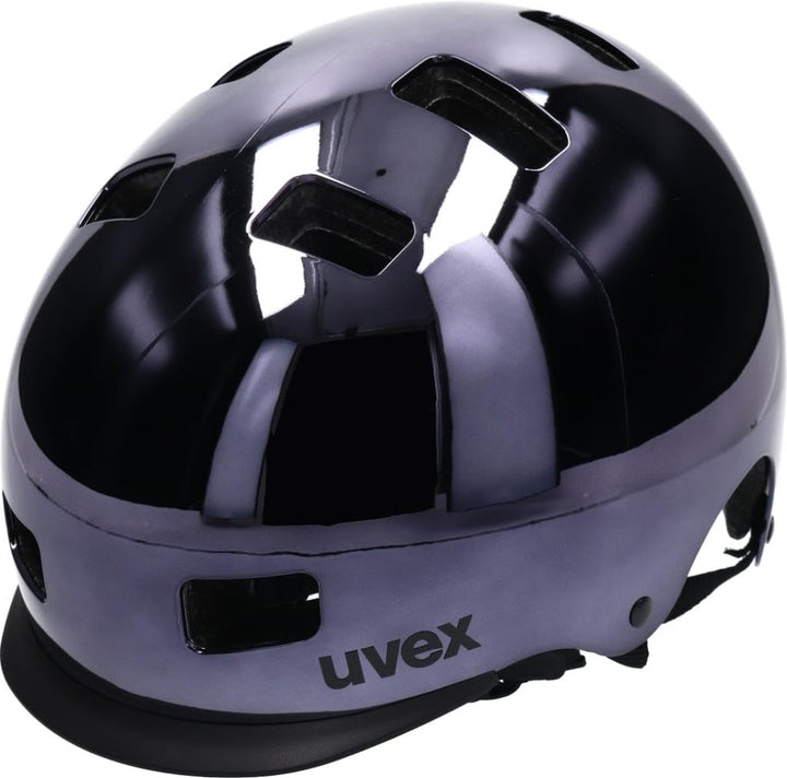 uvex hlmt 5 bike pro chrome - robuster City-Helm für Damen und Herren - individuelle Grössenanpassun