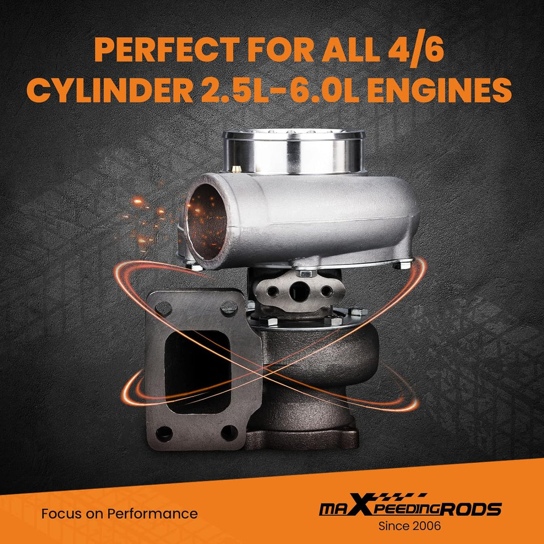 maXpeedingrods GT3582 GT35 Universal Turbolader Abgasturbolader 1.8 VR6 400-600PS .63AR T3 Flansch