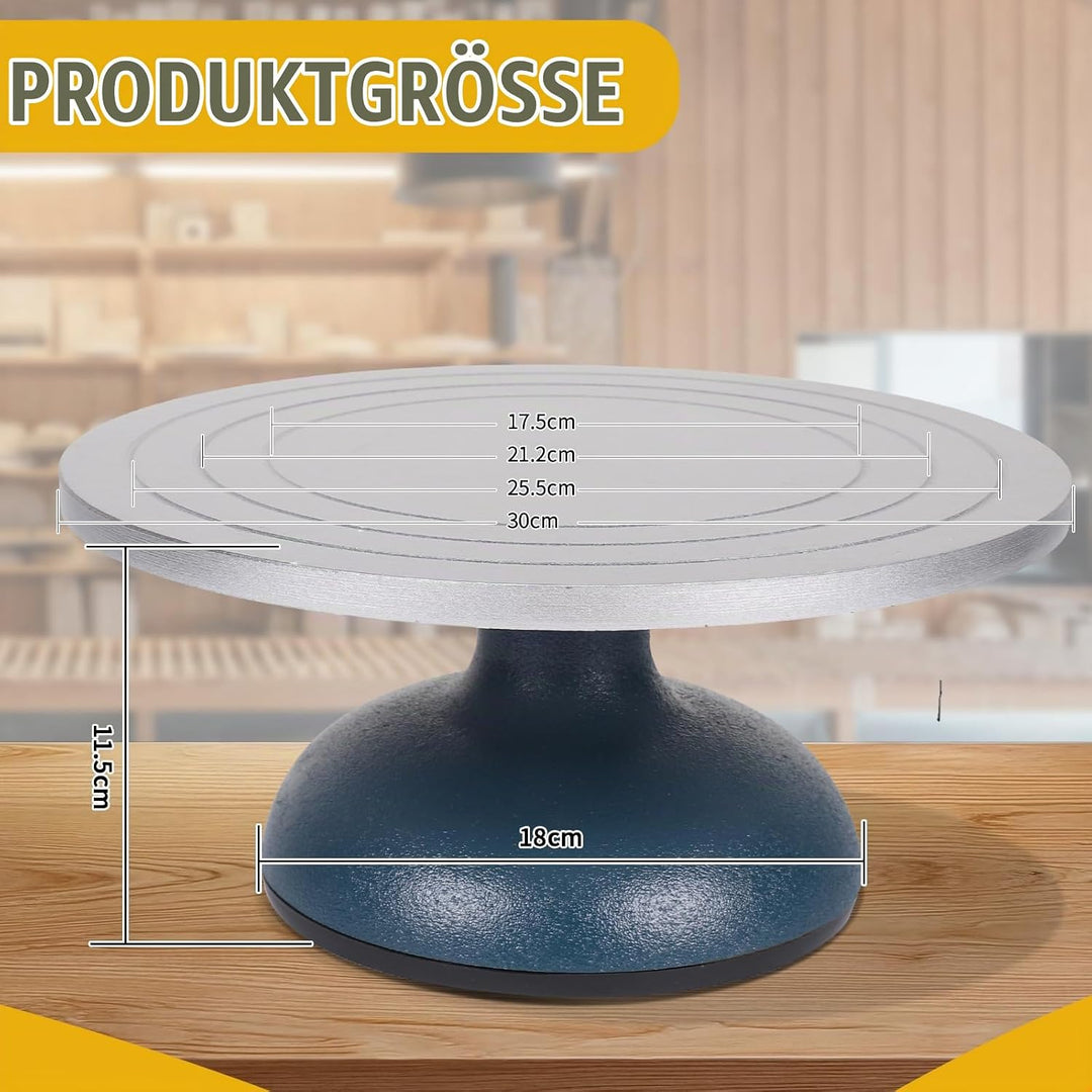 DBREAKS ⌀30cm Töpferscheibe Töpfern Manuell, Töpferscheibe für Nnfänger | Töpfer Drehscheibe mit Met