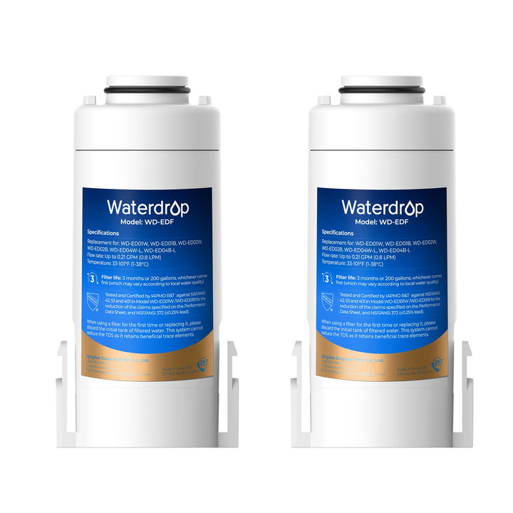 Waterdrop WD-EDF Ersatzfilter für alle Waterdrop Instant-Wasserfilterkannen, WD-ED01W, WD-ED01B, hal