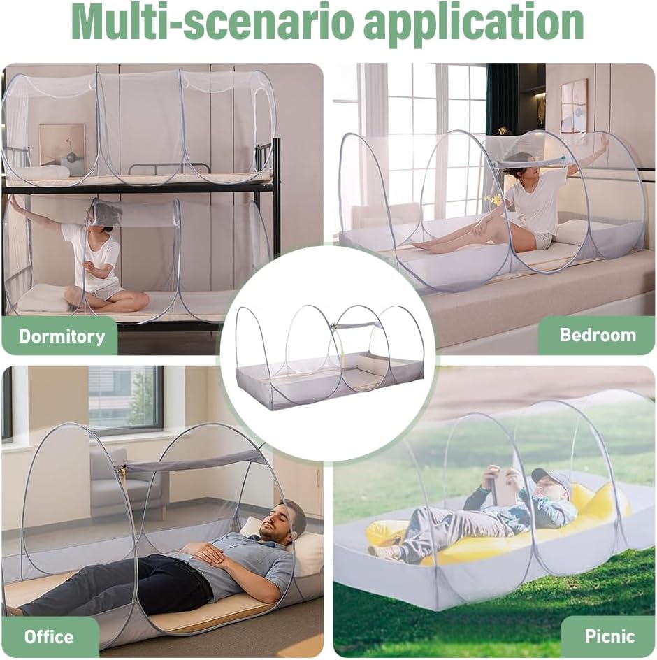 Faltbares Moskitonetz, Moskitonetz Pop Up 190x90x90cm,Faltbares Bettzelt,Einfache & SchnelleInstalla