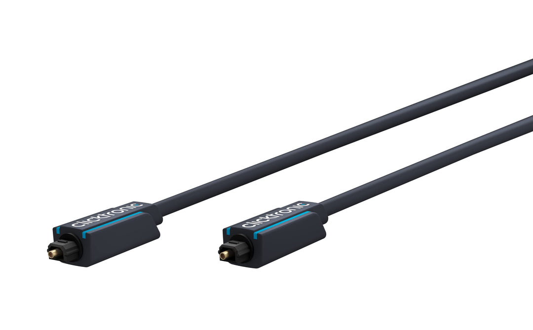 Clicktronic Toslink Kabel / Optisches Digitalkabel / Toslink Stecker auf Toslink Stecker / Audiokabe