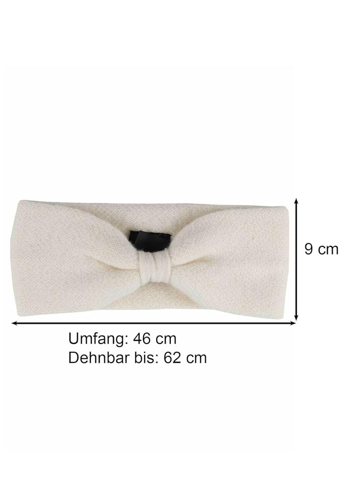 Zwillingsherz Stirnband aus 100% Kaschmir - Hochwertiges Kopfband im Uni Design für Damen Frauen- Wo