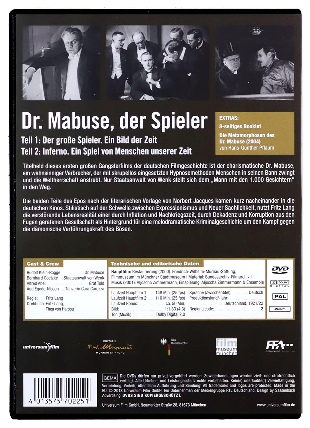 Die Fritz Lang Box [9 DVDs], DVD