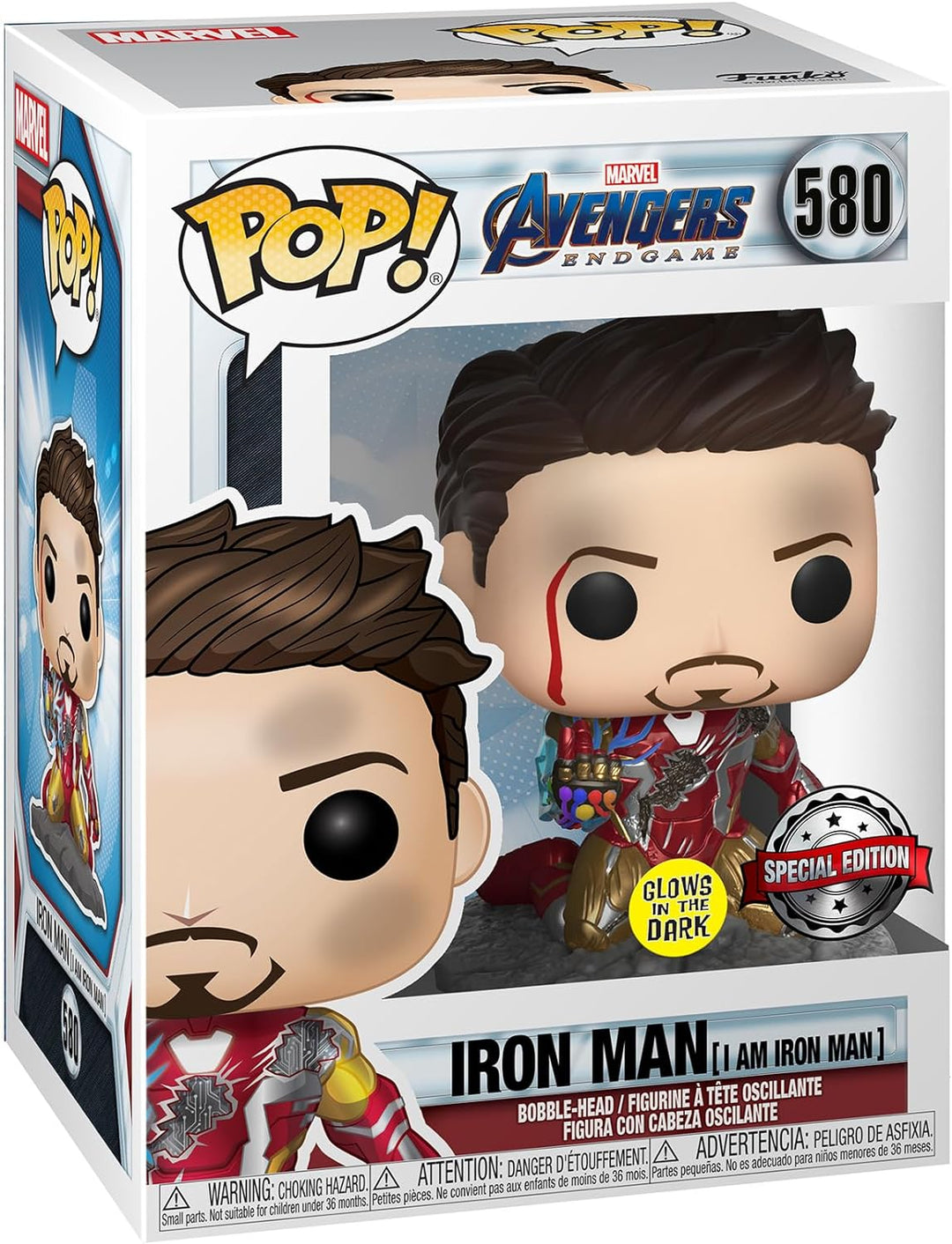 Funko POP! Marvel: Marvel Avengers Endgame - I Am Iron Man - Metallisch - Leuchtet Im Dunkeln - Viny