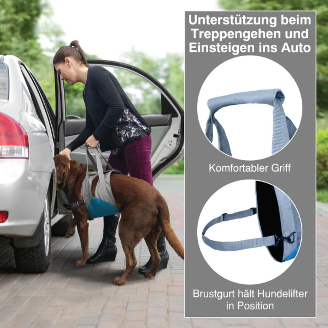 Kurgo Up and About Hebegeschirr für Hunde, ergonomisches Design, Hilft dem Hund beim Treppensteigen