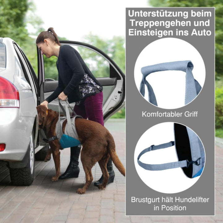 Kurgo Up and About Hebegeschirr für Hunde, ergonomisches Design, Hilft dem Hund beim Treppensteigen