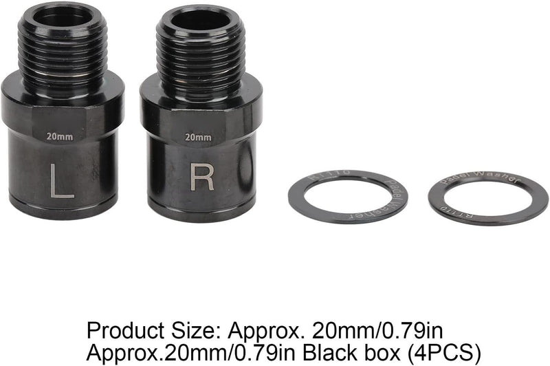 BuyWeek Fahrrad-Pedalverlängerung, Fahrrad-Pedal-Distanzstück aus Titanlegierung, 20 mm, verlängerte