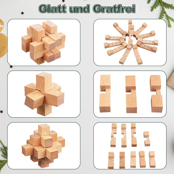 Adventskalender 2025 Knobelspiele für Kinder & Erwachsene-24 Tage von Weihnachtskalender Geschenke m