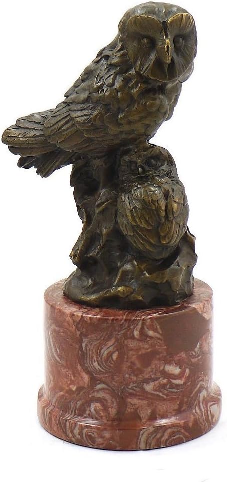 Kunst & Ambiente - Tierskulptur aus Bronze - Zwei Eulen - signiert von Milo - Eule in Bronze - Eulen