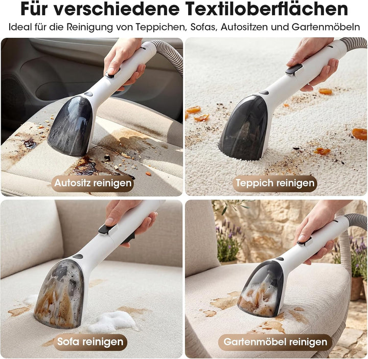 Lubluelu Nasssauger Polsterreiniger Gerät 600 W 15 kPa, kompakter Teppichreiniger & Fleckenreiniger
