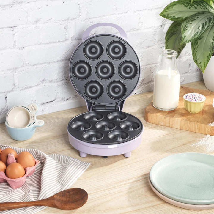 Giles & Posner Mini-Doughnut-Maker – Antihaft-Kochplatten für 7 Donuts, einfach zu reinigende Donutm