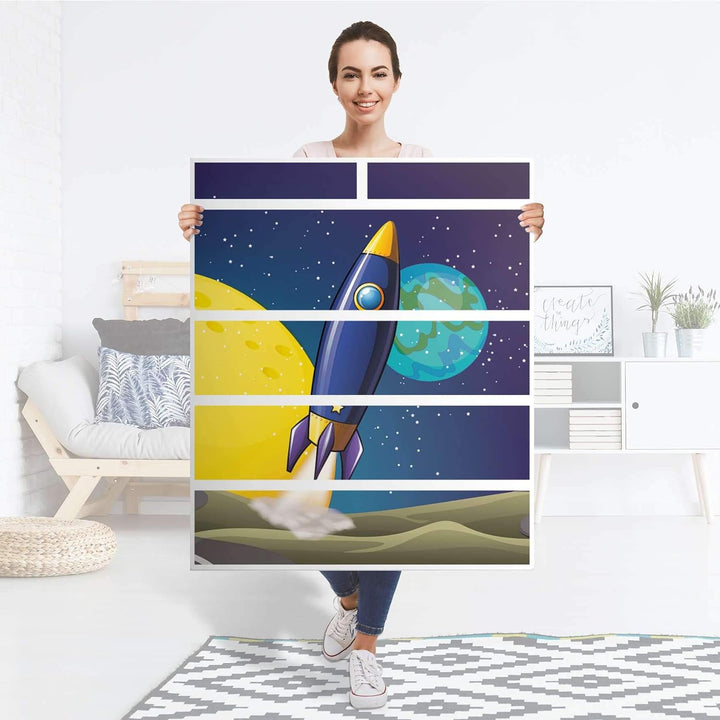 Möbel-Folie für Kinder - passend für IKEA Hemnes Kommode 6 Schubladen I Tolle Möbeldekoration für Ba