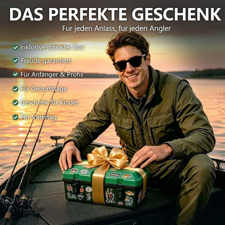 Fishing Angelkoffer-Set mit AngelZubehör | Angelset inklusive Premium-Angelwerkzeug Fischtöter für Z