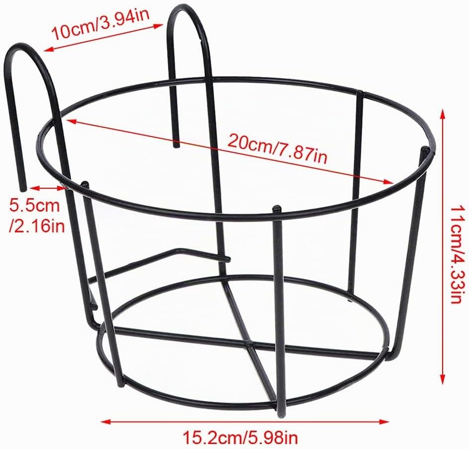 Bhina 2 Stücke Geländer Pflanzgefässe Blumentopf,Blumentopfhalter,Runder Garteneisen, Aufhängen, Pfl