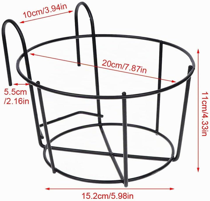 Bhina 2 Stücke Geländer Pflanzgefässe Blumentopf,Blumentopfhalter,Runder Garteneisen, Aufhängen, Pfl