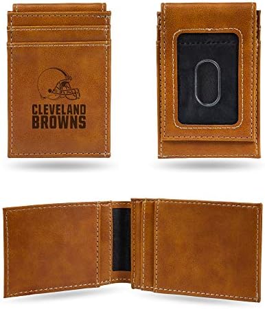 Rico Industries NFL Geldbörse mit Lasergravur, Braun Cleveland Browns, Cleveland Browns