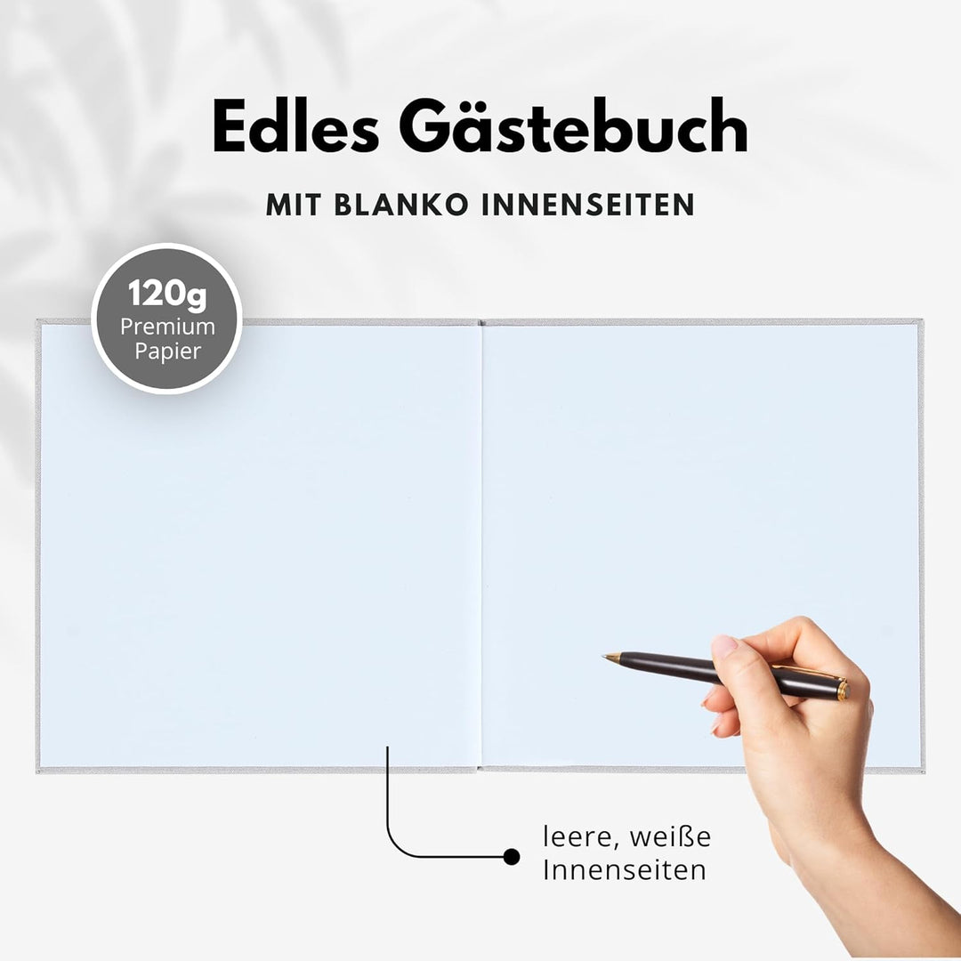 DeinWeddingshop Gästebuch Hochzeit Hochzeitsgästebuch Brautpaar Gästebücher Taufe Geburtstag | Leine